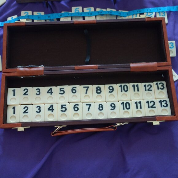 Complete Set of Rummy Tiles, Two Jokers, Four Stands and Carrying Case - Picture 8 of 15